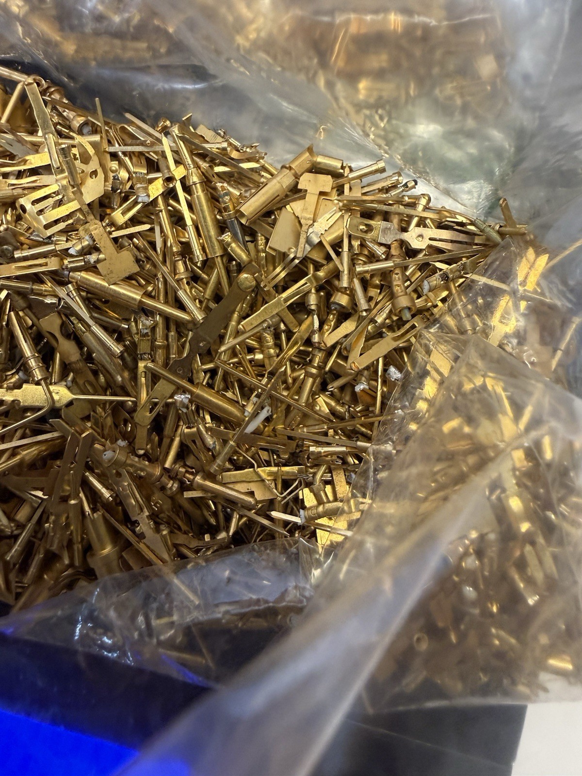 1100 Grams Of Gold-Plated Pin Contacts for Scrap Gold Recovery