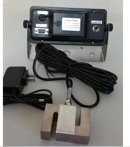 Compression Scale 2000X0.5 lb S Type load cell / Digital Indicator,20′ Cable,New