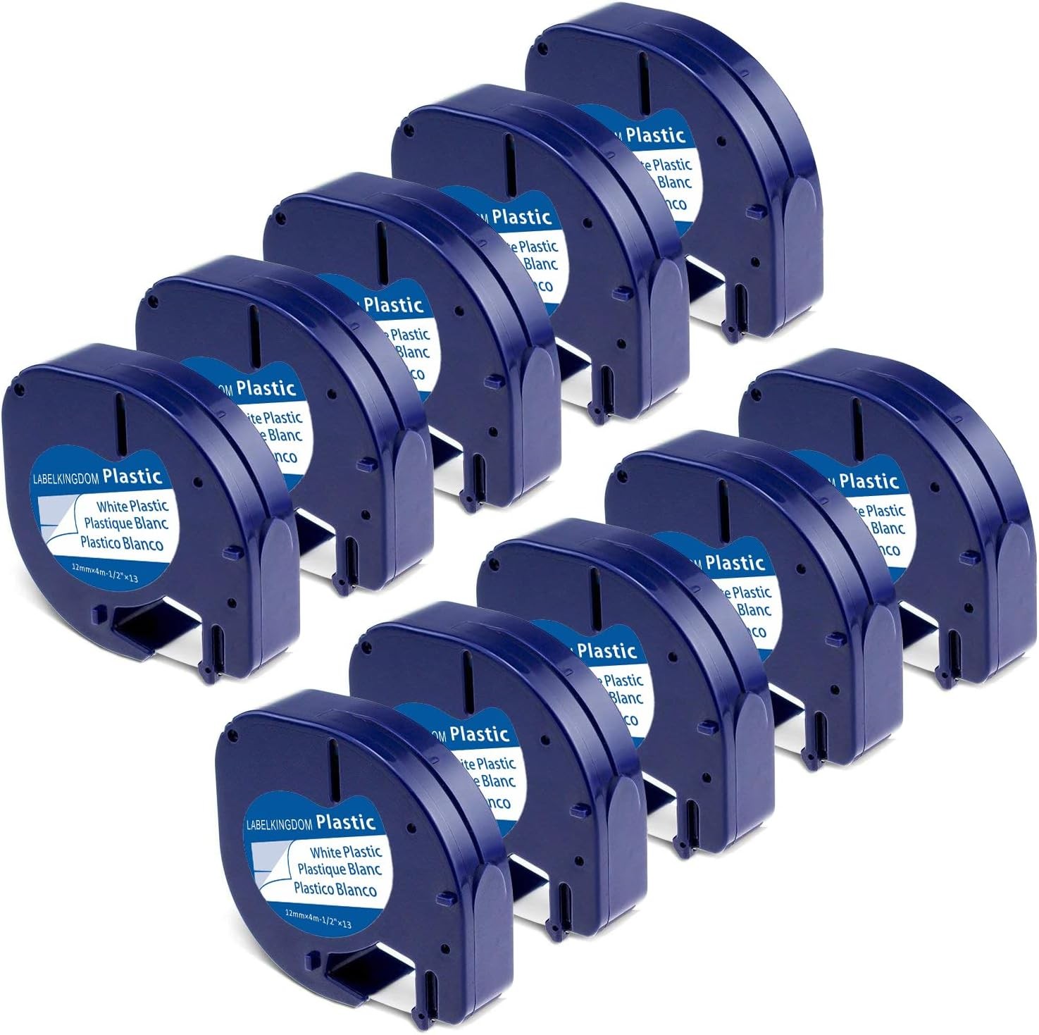 10-Pack Dymo Refills 91331 Plastic Tape Used for LT100H LT100T Plus QX50 200B