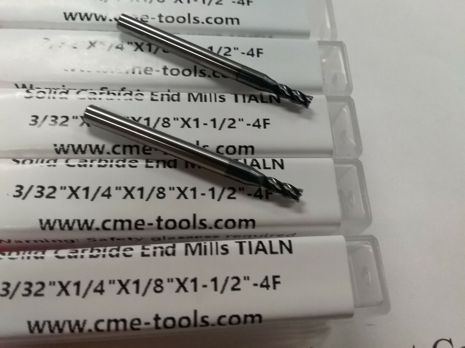 10pcs 3/32″ Tialn coated solid Carbide End Mills 4 Flt S/E #1006-TN-332