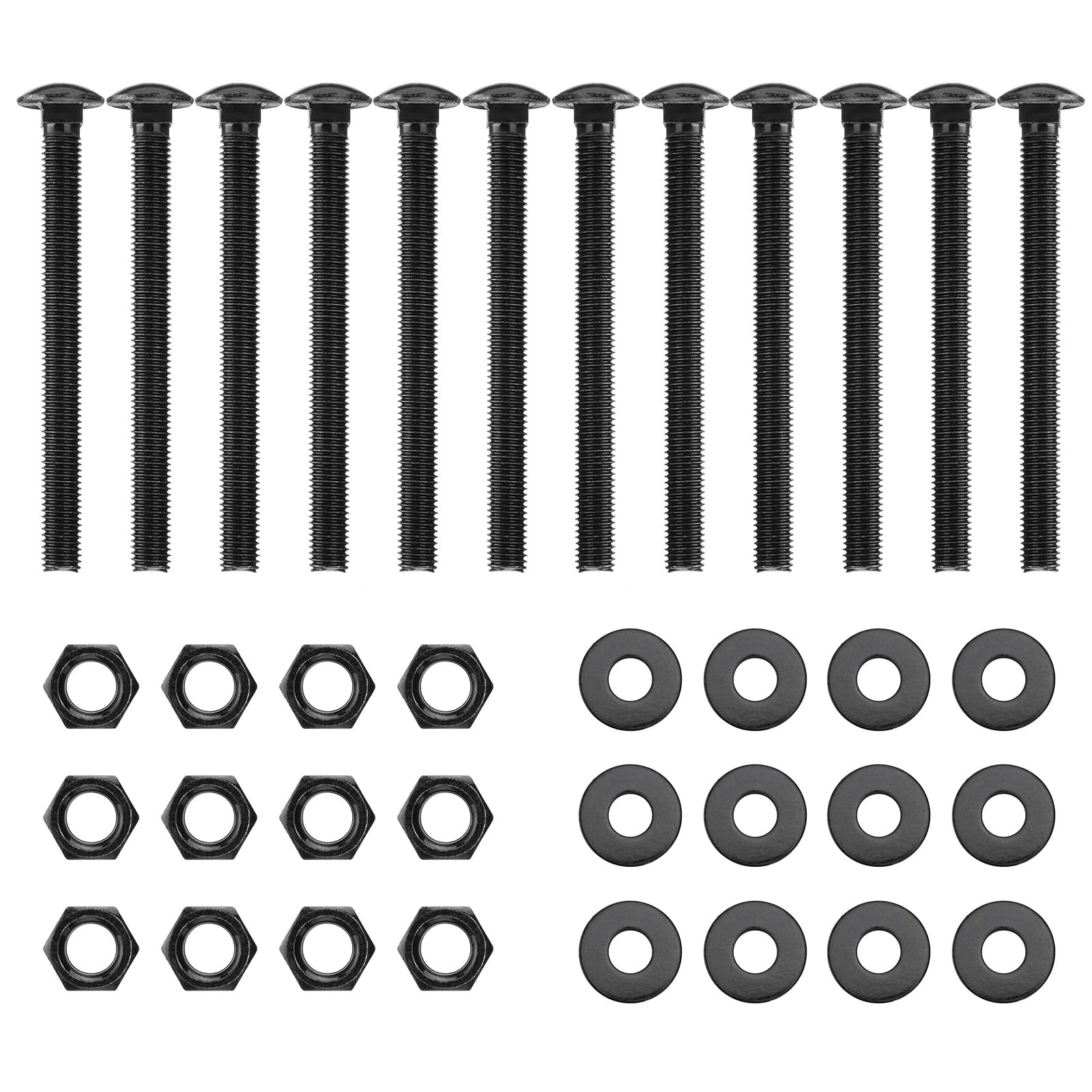 SPARKWHIZ 1/2 x 6 Inch Carriage Bolt Kit, Rust Resistance Bolts Includes 12 B…