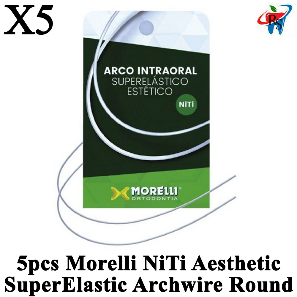 5pcs Dental Morelli NiTi Aesthetic SuperElastic Archwire Round Upper Lower Jaw