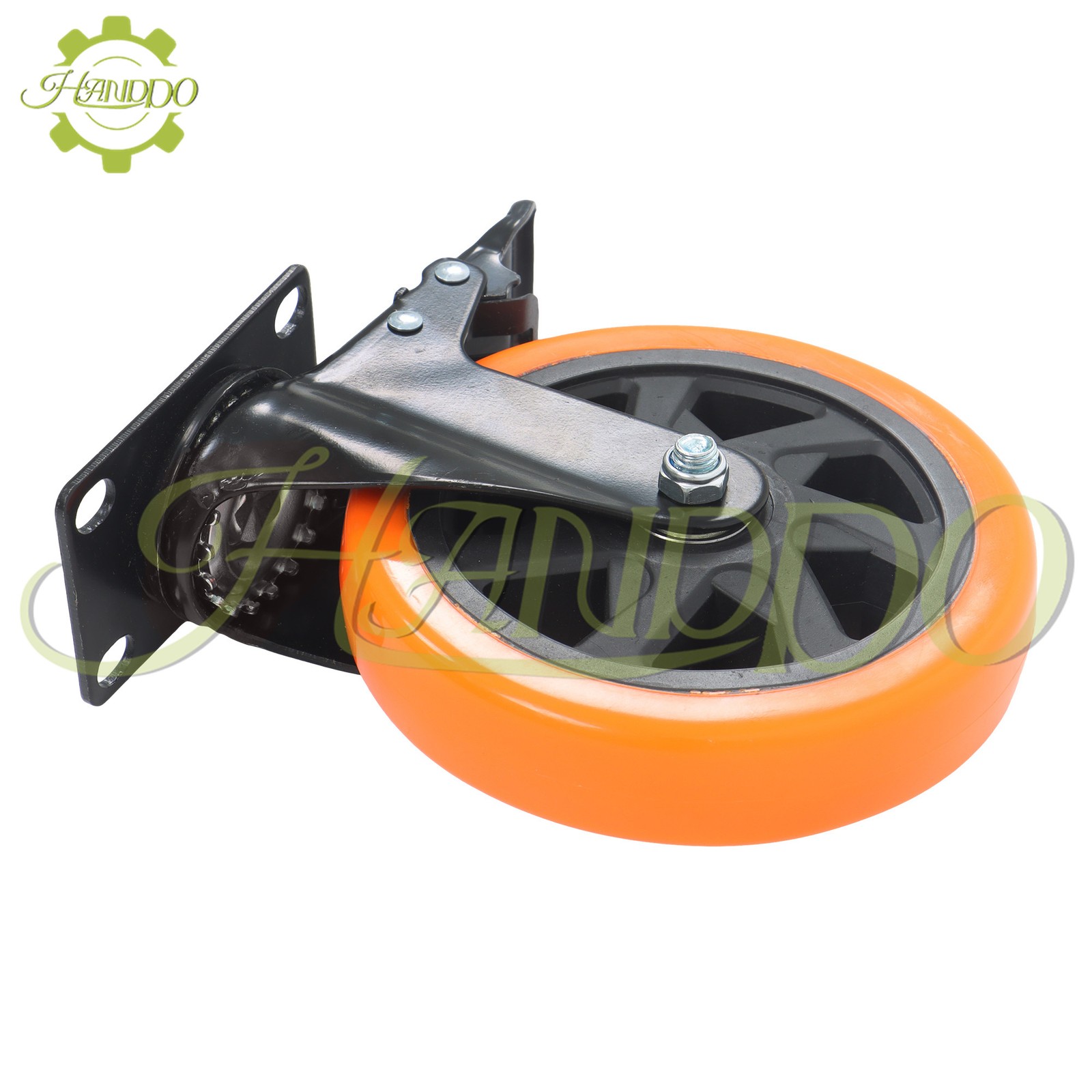 Caster Wheels Swivel Plate Casters 4 Pack 6 inch Heavy Duty with Locking Brake