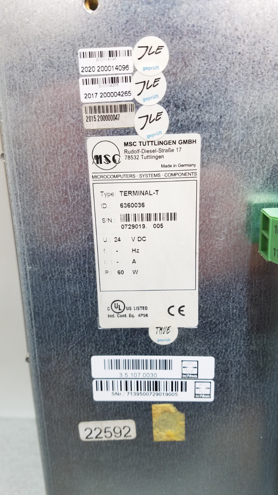 MSC Tuttlingen 18″ Industrial Touchscreen LCD Display Terminal-T HMI Panel