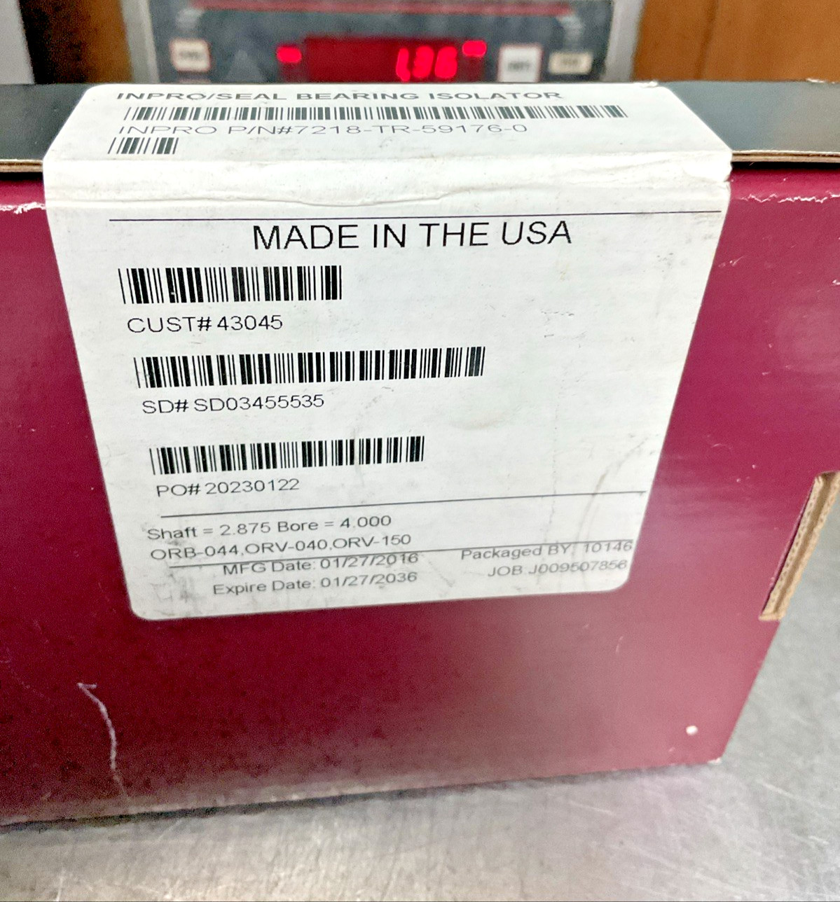 INPRO/SEAL 7218-TR-59176-0 BEARING ISOLATOR 2.875 Shaft; 4.000 Bore