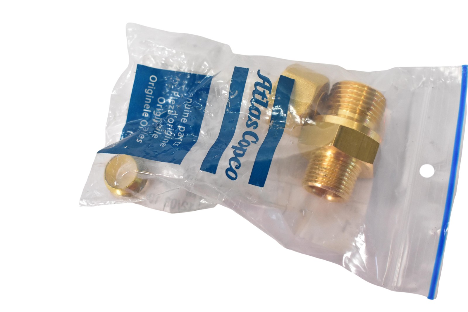 Atlas Copco 0581-0000-53 Brass Pipe Coupling Fitting Adapter Belgium New