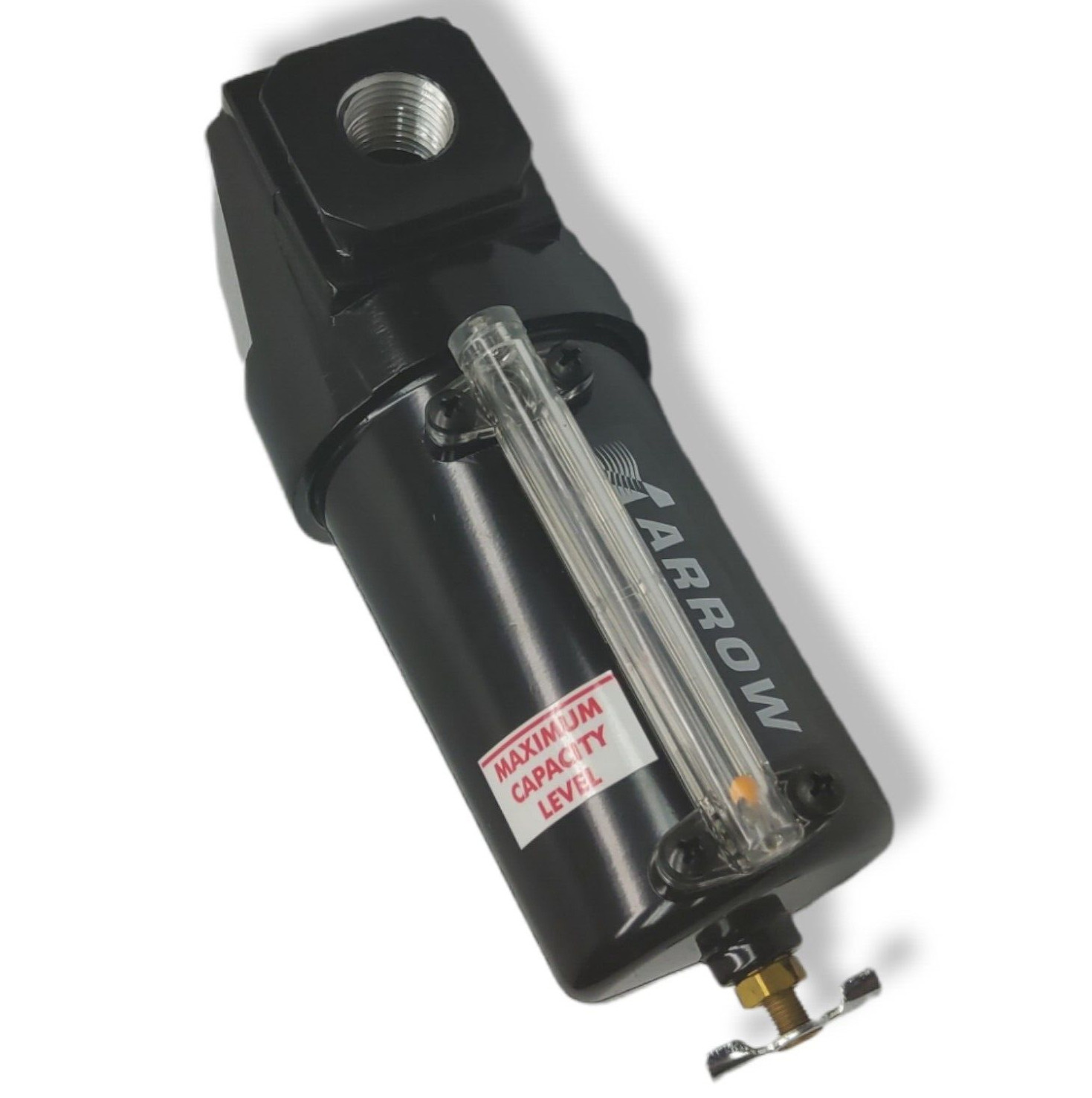 Compressed Air Inline Moisture Trap Water Separator Filter 1/2″ FNPT New Arrow