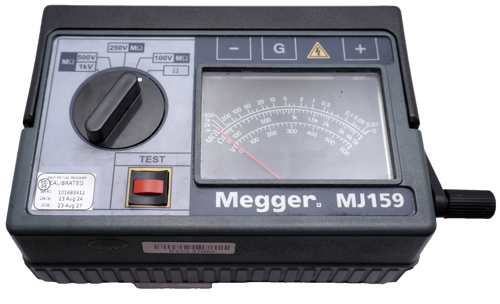 Megger MJ159 Analog Hand-Cranked Insulation Resistance Tester and Megohmm