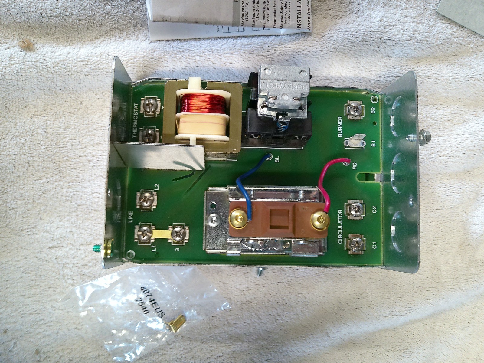 L8148A1017 HONEYWELL RESIDEO HORIZONTAL HIGH LIMIT AQUASTAT RELAY Untested