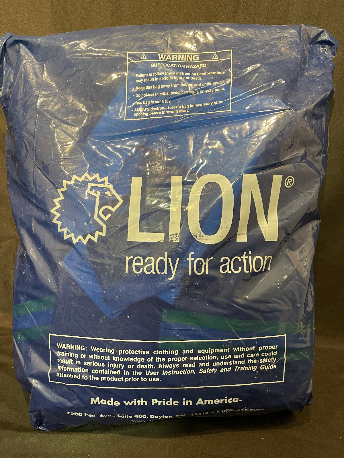Lion MT94 CBRN One Piece Multi-Threat Protection Suit GORE CHEMPAK Haz Mat Large