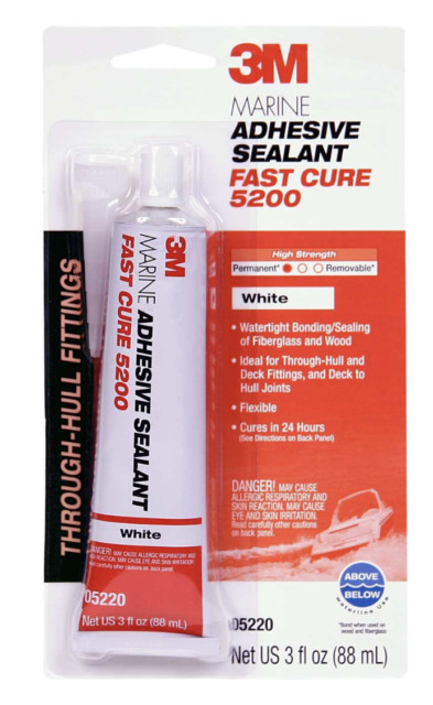 3M 05200 Marine Adhesive Sealant White 3 Oz Tube 5200-WHITE-3OZ