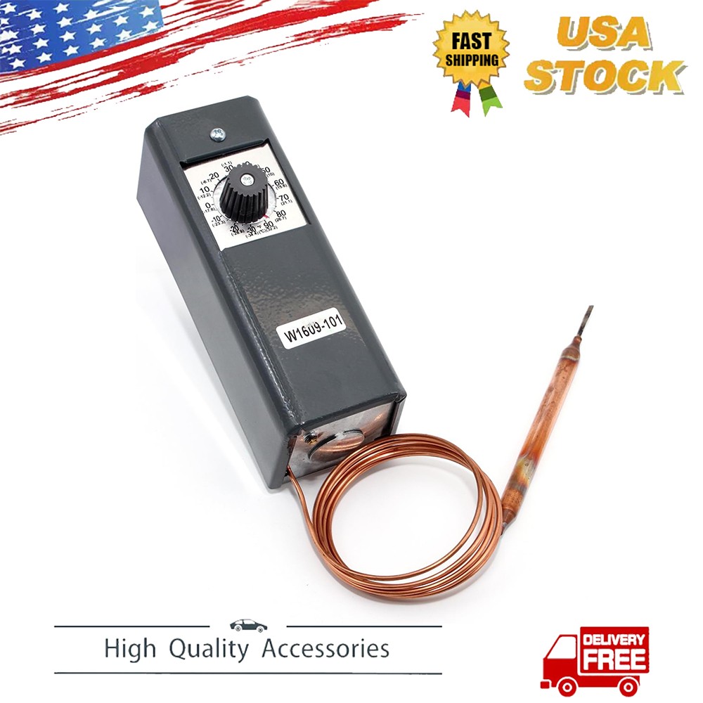 W1609-101 Temperature Controller Thermostat for Refrigeration 5 Ft Capillary