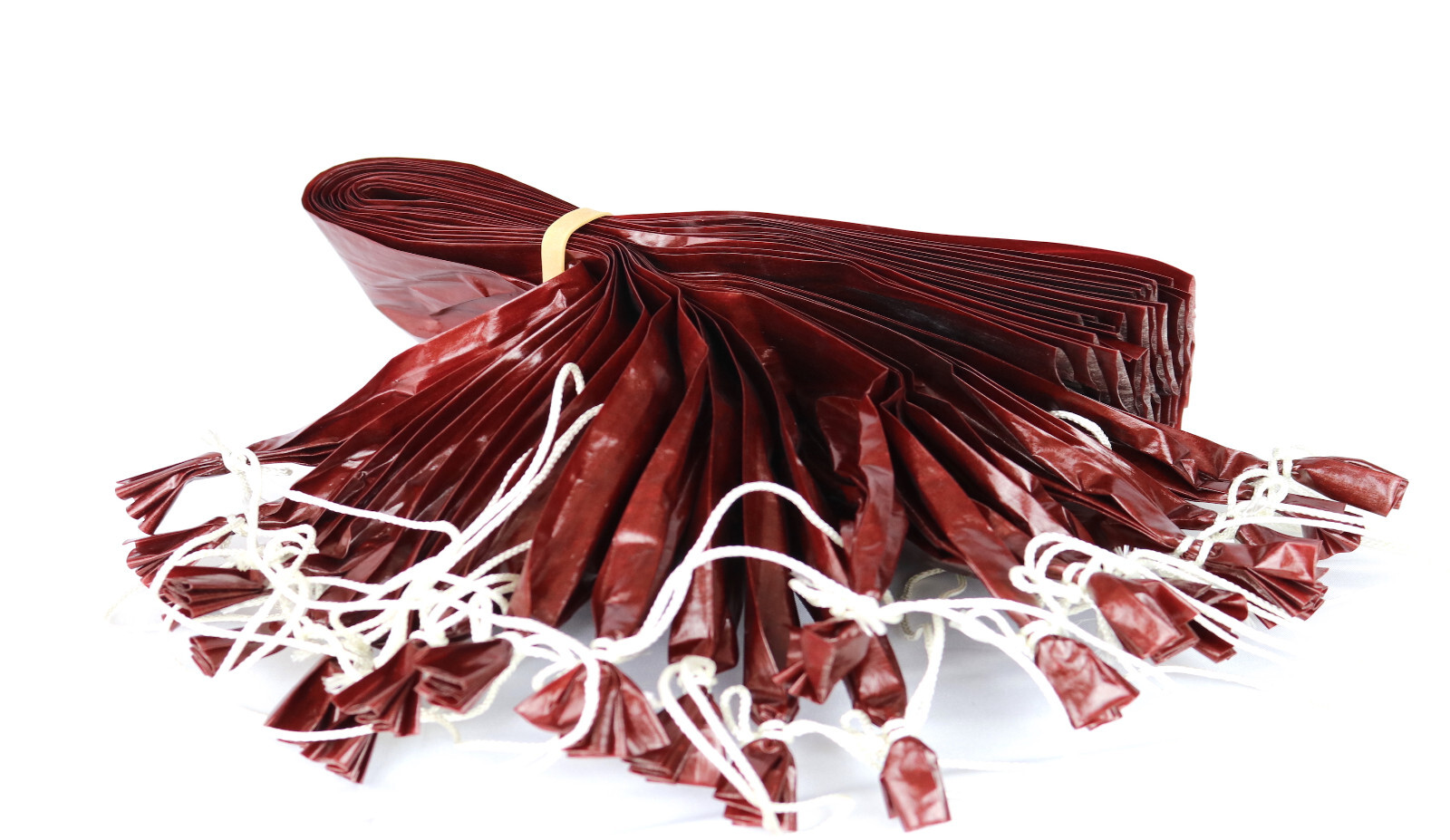 25 – 1.5 in x 20 in. Summer Sausage Mahogany Fibrous Casings Hold 2 Lb ea 50lb