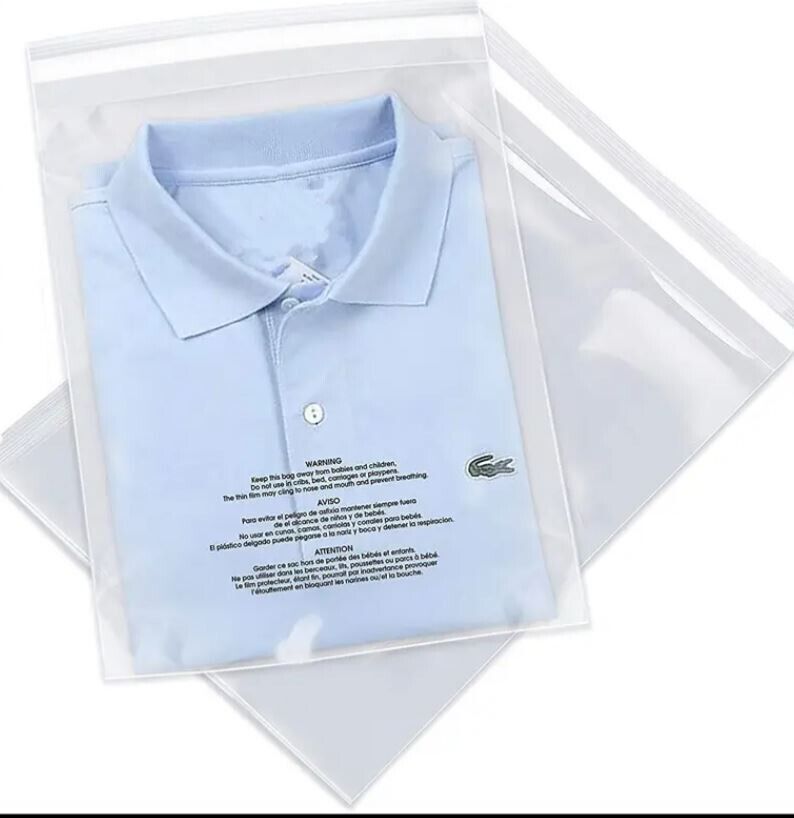 2000 Pcs 12X18 Poly Bags Suffocation Warning Clear Merchandise 1.5 mil Self Seal