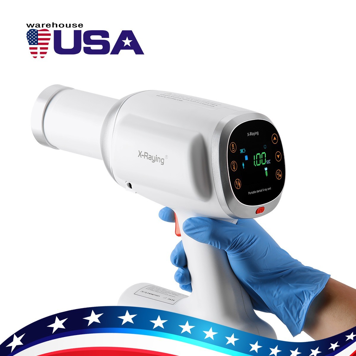 3PC Dental 1:5 LED Fiber Increasing Contra Angle Low Speed Handpiece Push Button