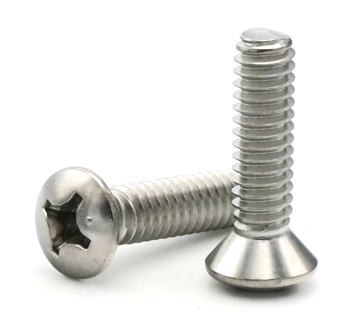 #10-24 | 316 Stainless Steel Phillips Oval Head Machine Screws – Select Size