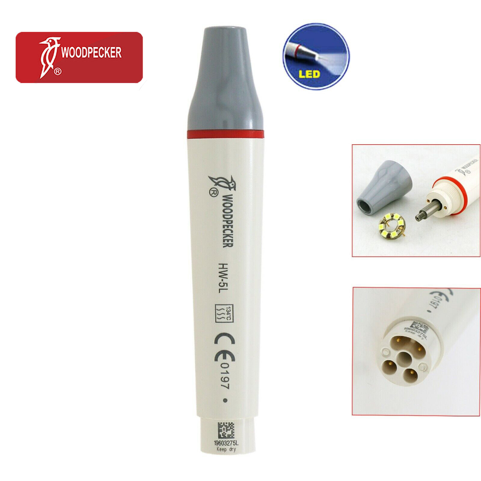 Woodpecker Dental Original Ultrasonic Piezo scaler UDS-E LED Handpiece EMS