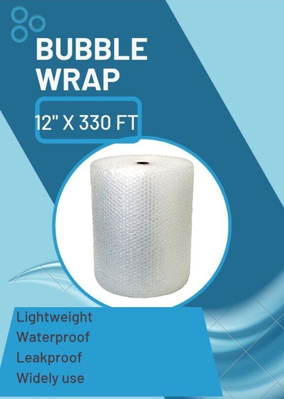 Small Bubble Cushioning Wrap Roll. 12 Inch x 330 ft