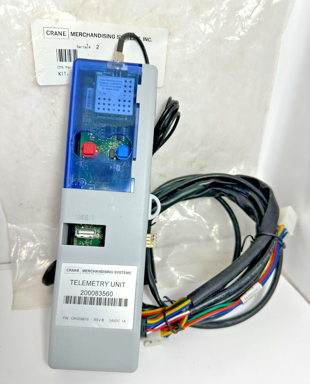 Crane Telemetry Unit CR0006673 1 Amp 24VDC Reading and Transmitter Uni 200083560