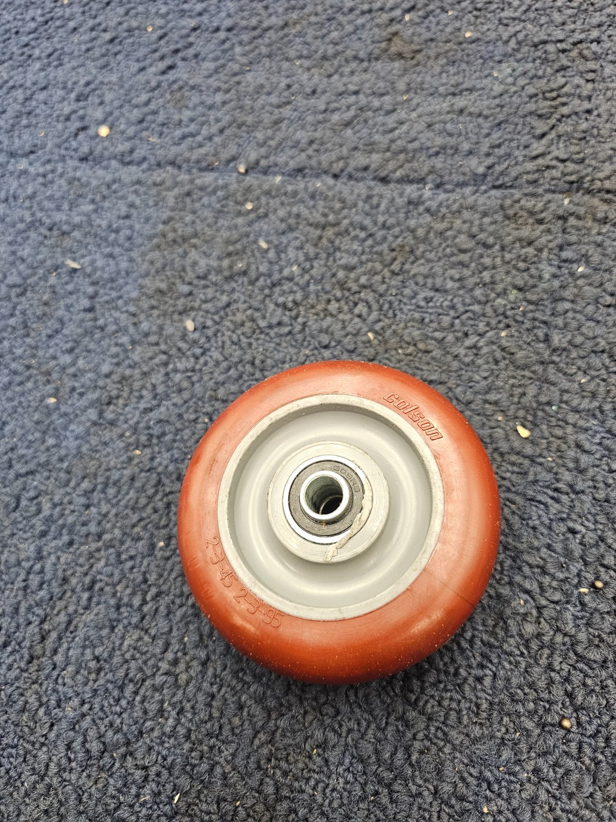 (QTY 4) Colson 3-1/2″ Wheel Top Plate Swivel Caster Red Polyurethane