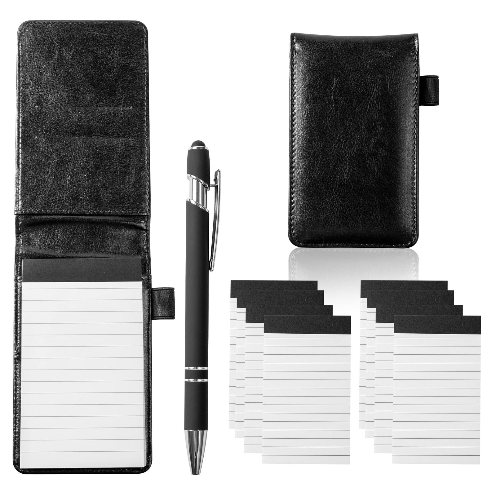 10 Pack Pocket Notepad Holder Set 3×5 Inch Mini Notebook with Pen