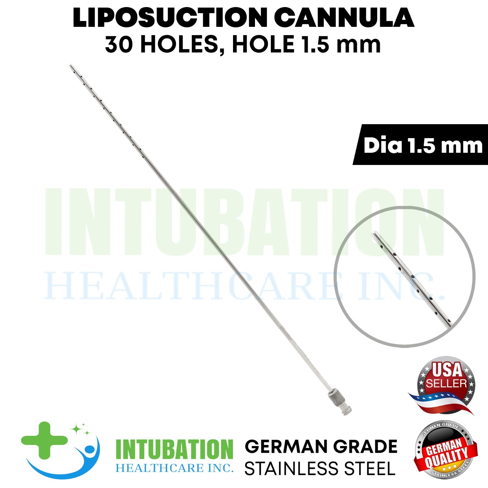 30 Holes Liposuction Cannulas 30cm Luer Lock Fats Transfer Cosmetic Surgery Tool