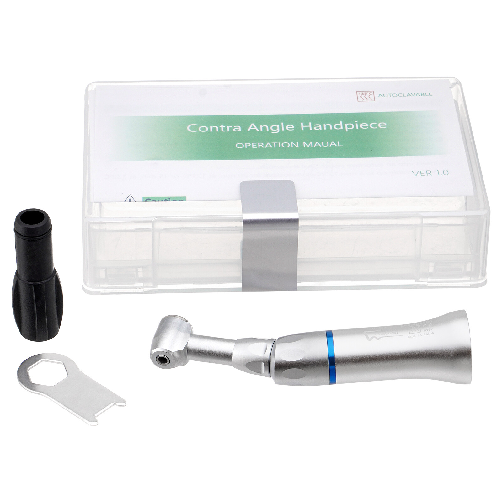 10Pack Dental Low Slow Speed Handpiece Contra Angle Push Button E-Type 4 Holes