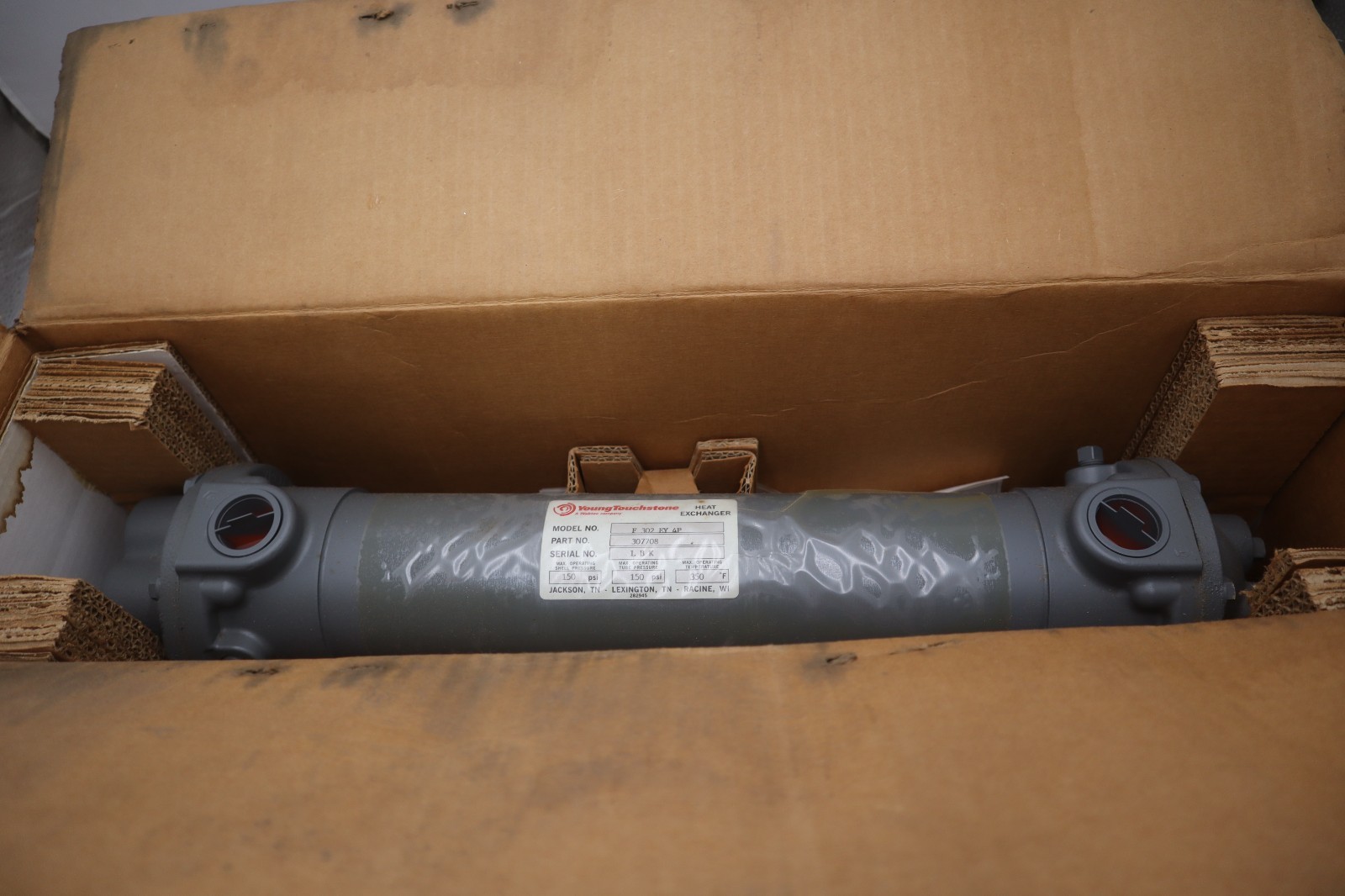 YOUNG TOUCHSTONE F 302 EY 4P HEAT EXCHANGER F-302-EY-4P NEW STOCK GF-1357
