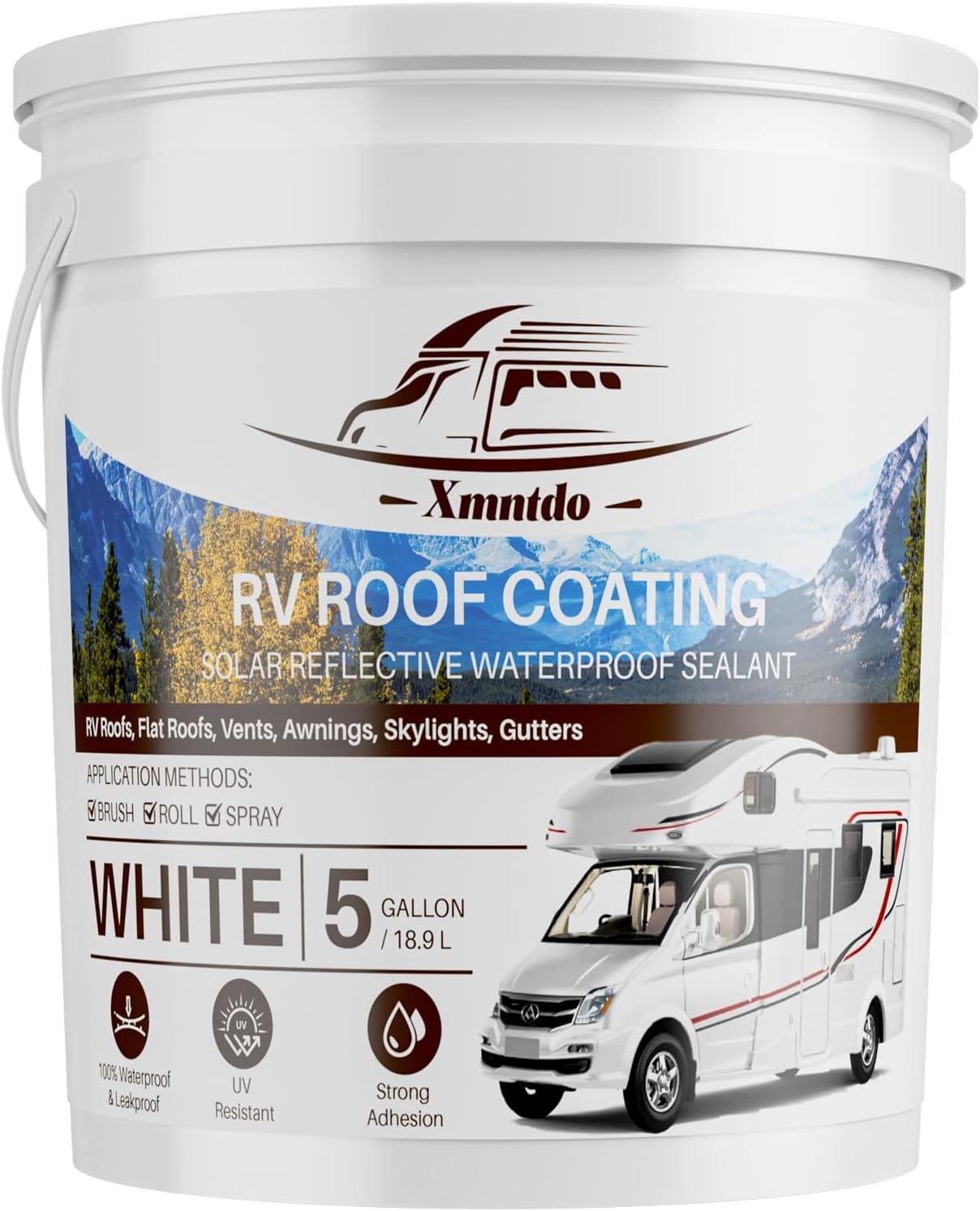 RV Roof Coating White 5 Gallon, Waterproof Solar Reflective Flexible RV Roof …