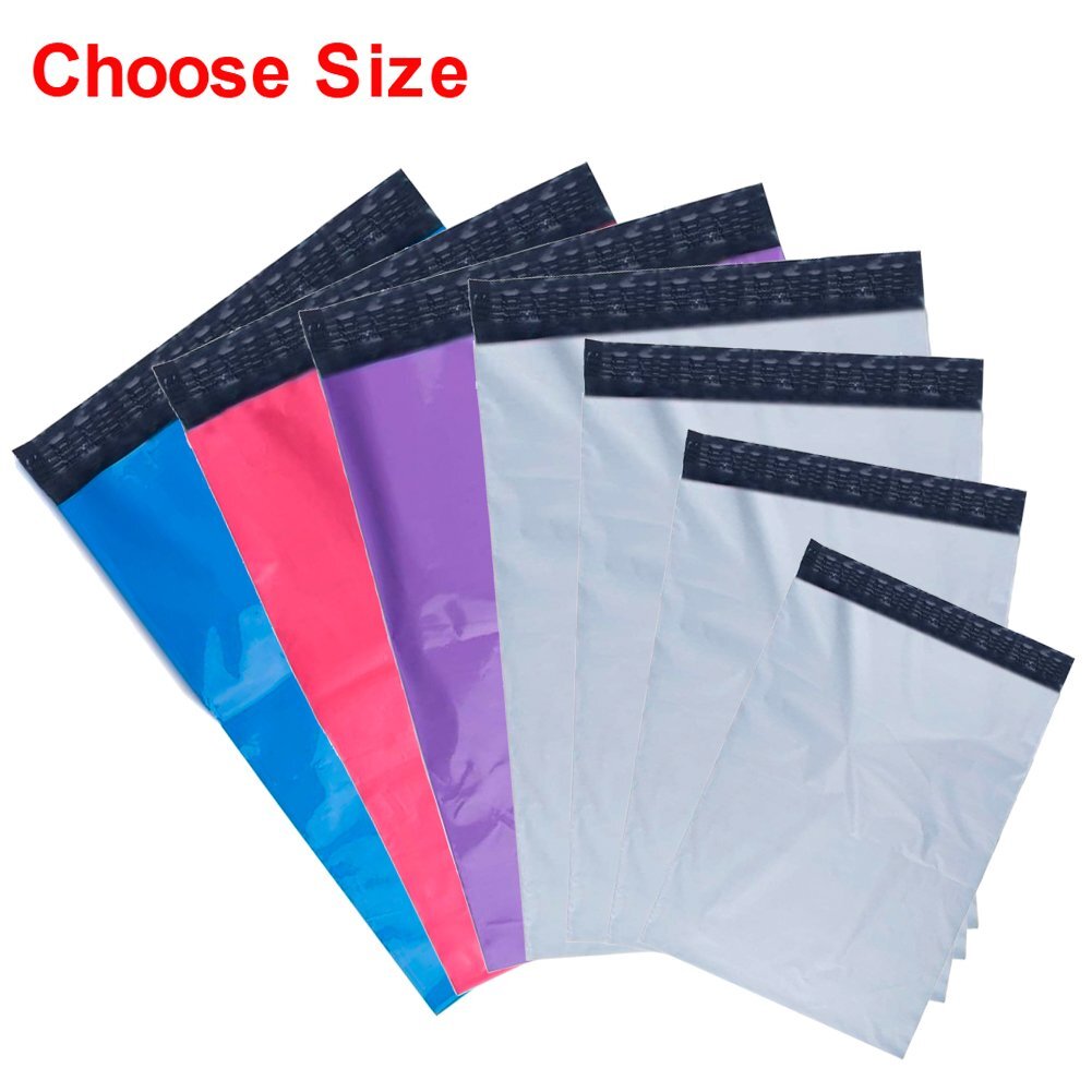 2.5 Mil Poly Mailers Shipping Envelopes Self Sealing Plastic Bags Choose Size US