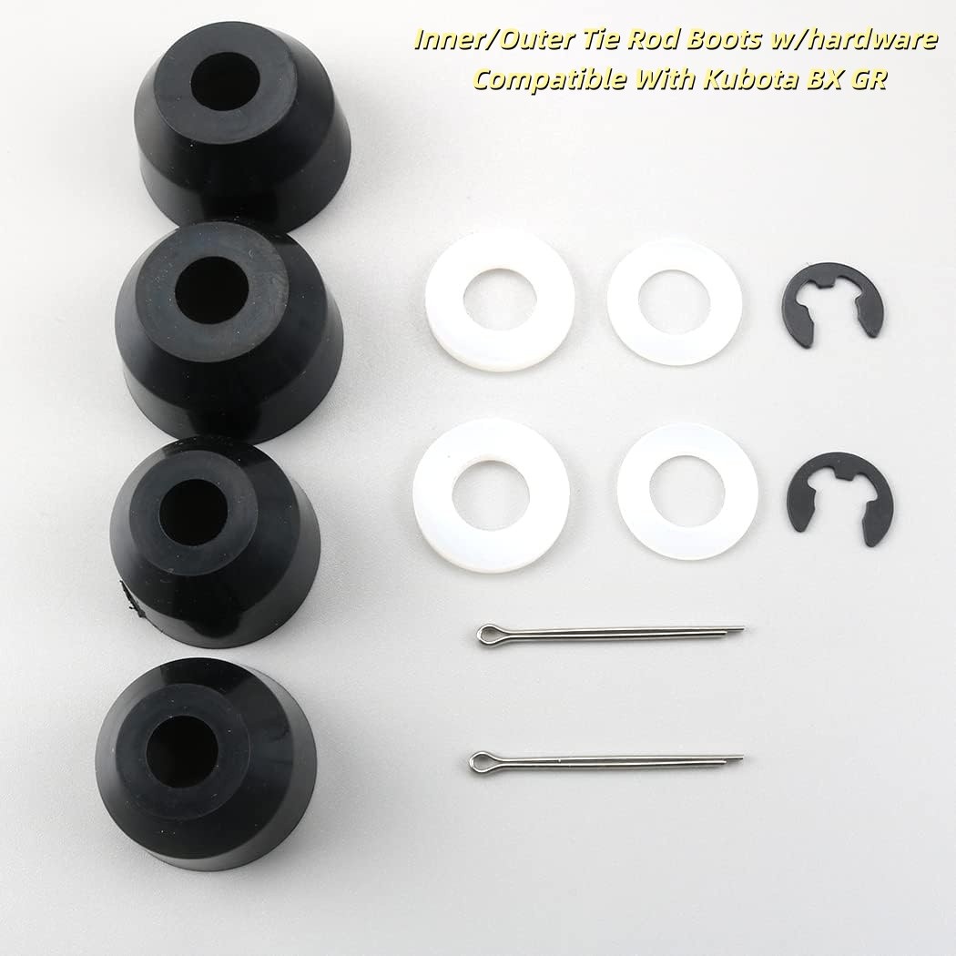 Inner/Outer Tie Rod Boots w/hardware Fits Kubota BX BX1850,GR GR2020G and more