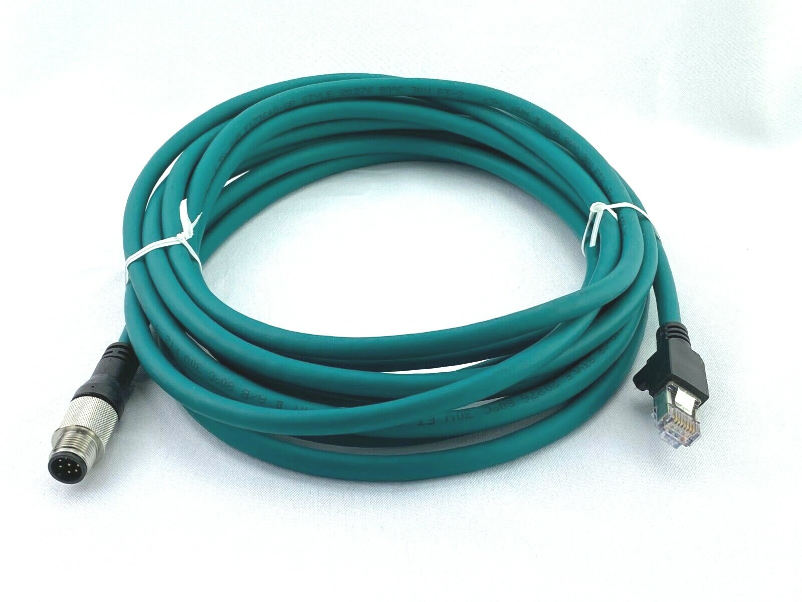 COGNEX CCB-84901-1003-05 5m (15ft) Green PVC Patch Cable 8p M12 Connector RJ45