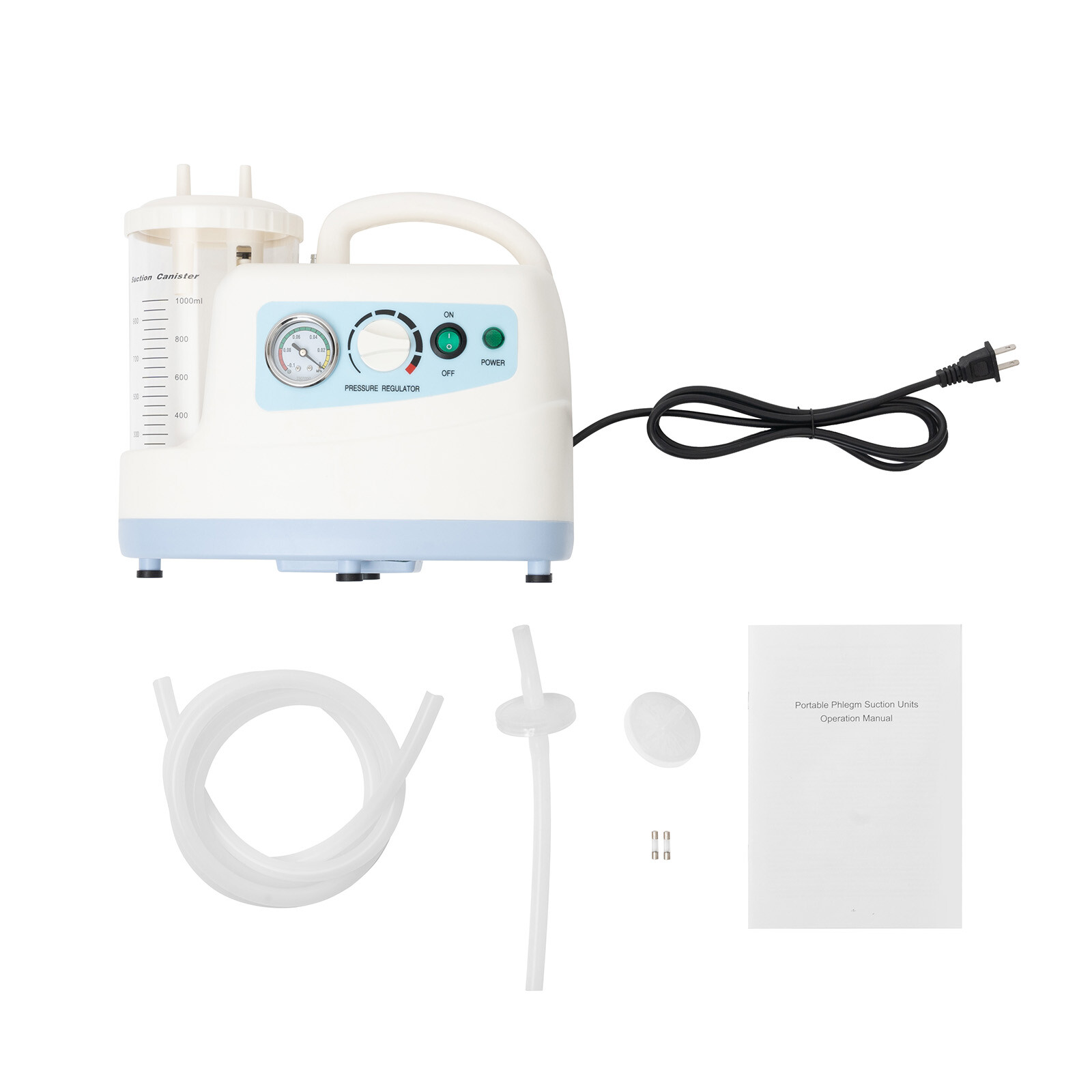 Portable Sputum Mucus Aspirator Machine Phlegm Suction Unit Medical Vacuum Pump