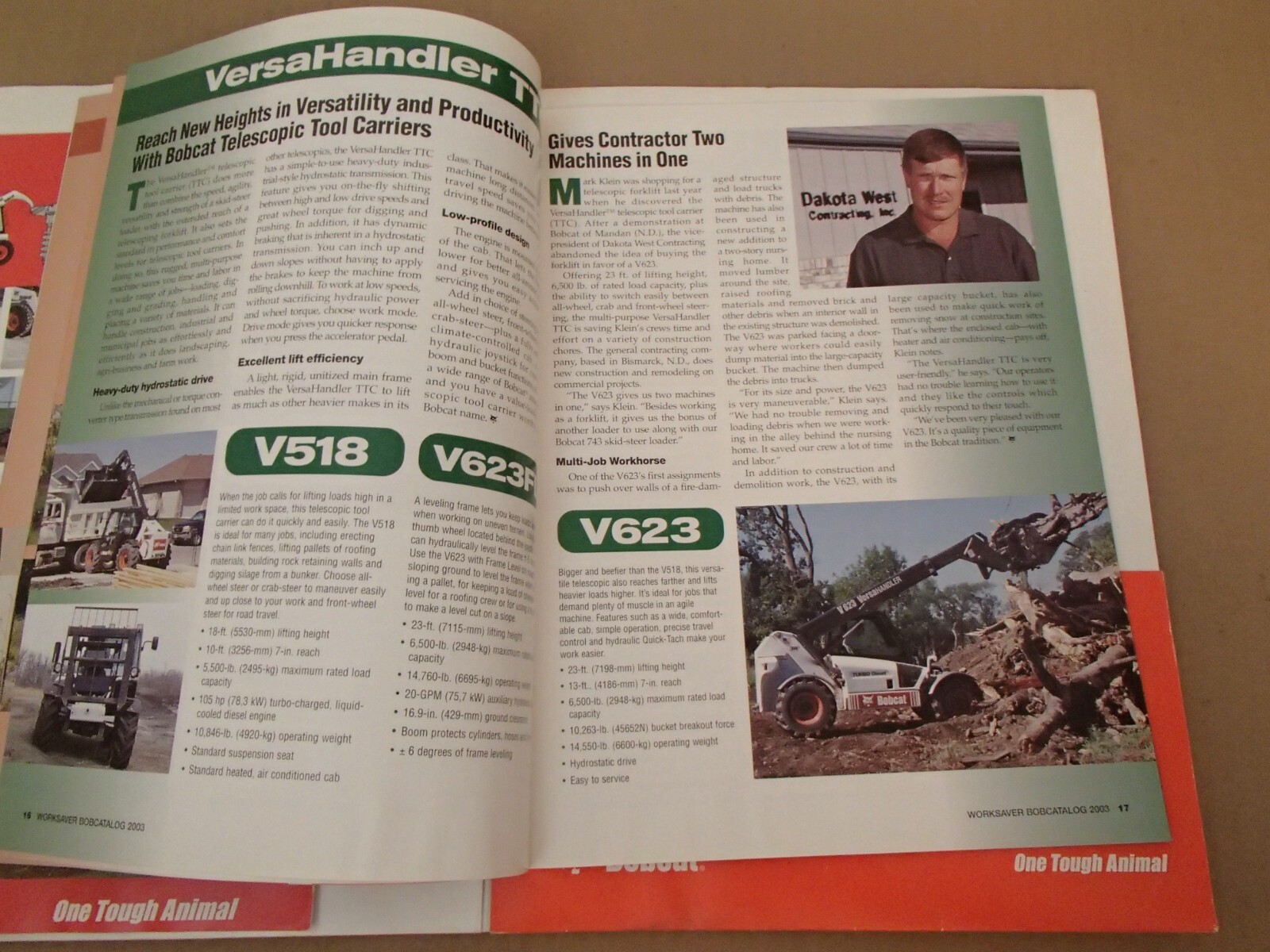 Bobcat 2003 Equipment & Attachments Buyer’s Guide Sales Specifications Brochures