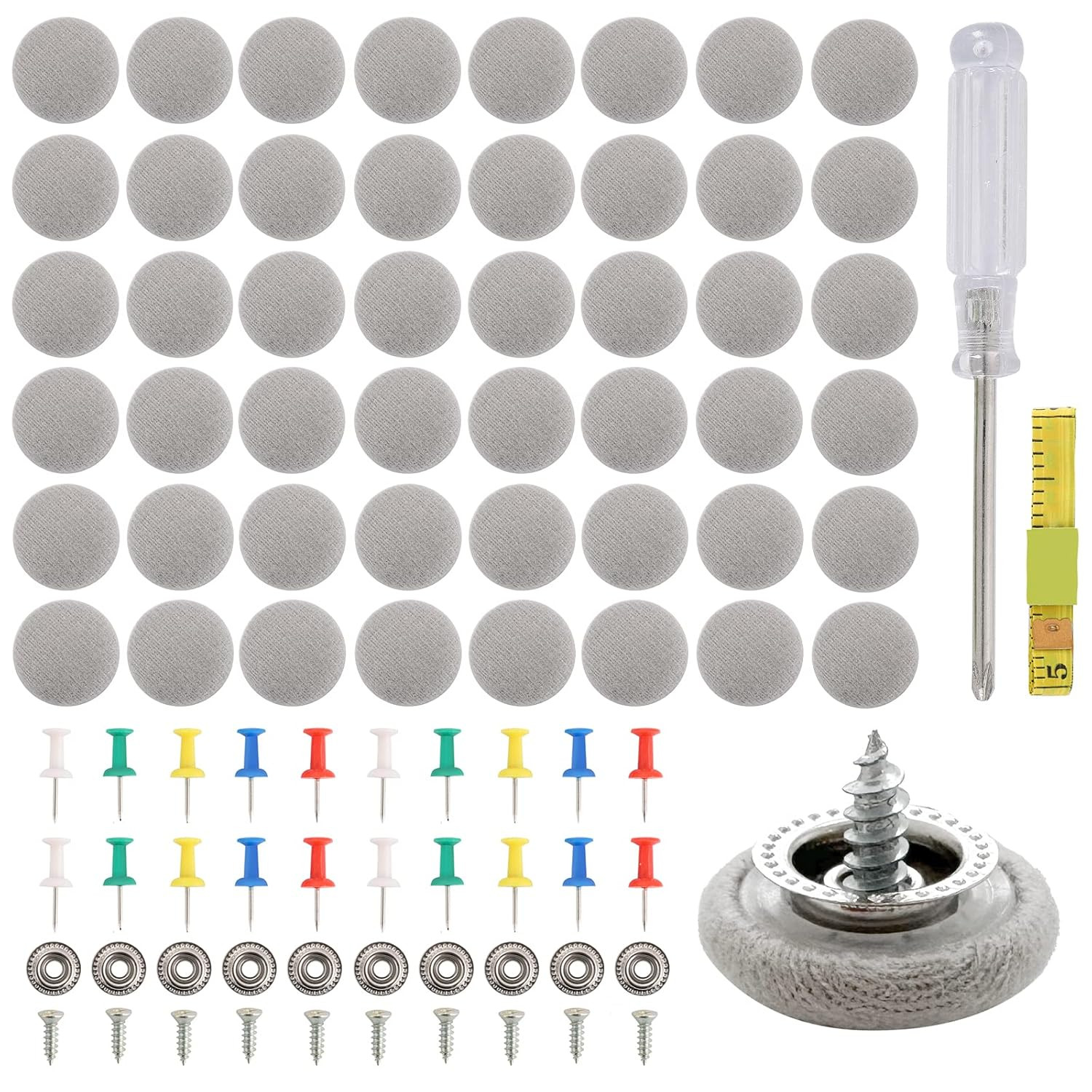 60Pcs Car Roof Headliner Repair Kit, Rivets & Buckles for Interior Ceiling Fix
