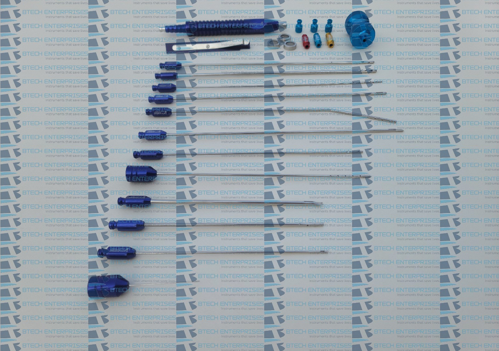 Liposuction Cannula Set For Fat Harvesting & Transfer Set of 24 Lipo Cosmetic
