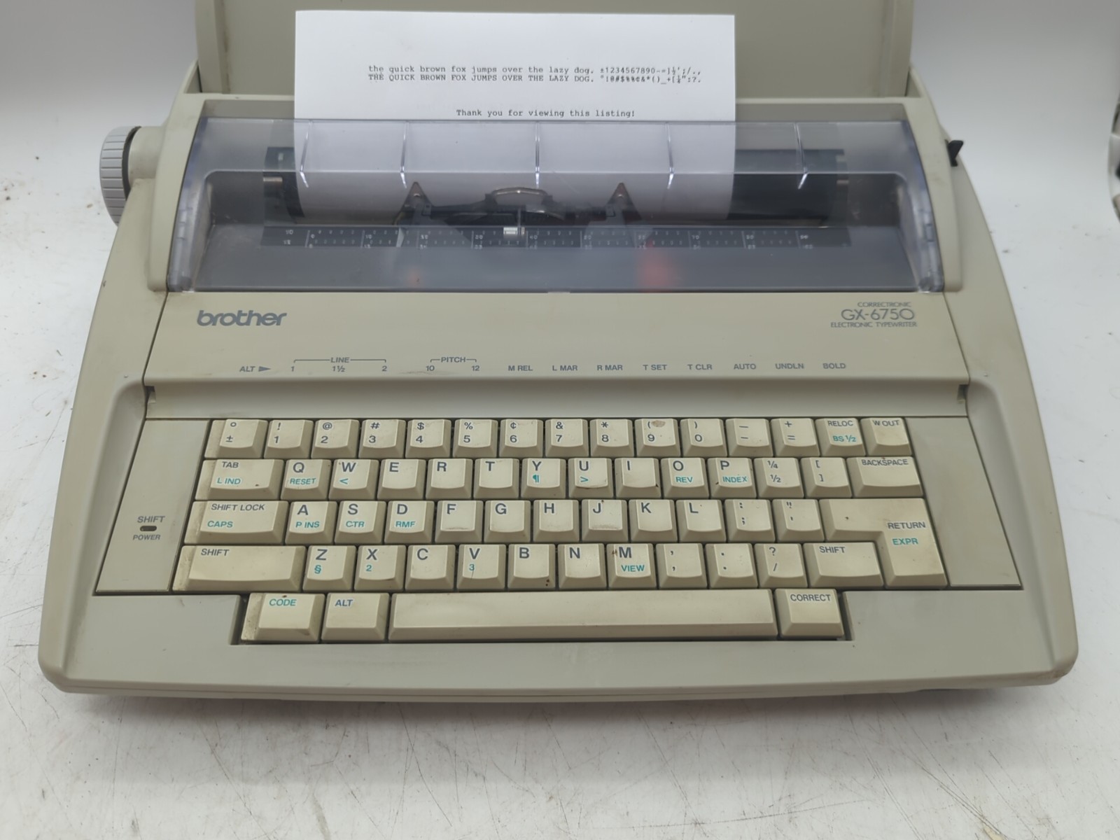 Brother Correctronic GX-6750 Electronic Typewriter With Tested Working