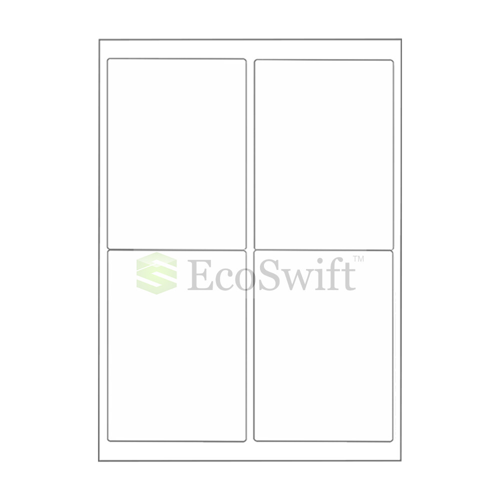 4-40,000 LOT 4 x 5 «EcoSwift» Laser Address Shipping Adhesive Labels 4 per sheet