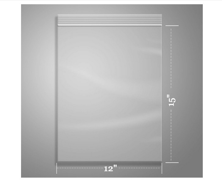 1000 12×15 Clear Plastic Zipper Poly Locking Reclosable Bags 2 MiL