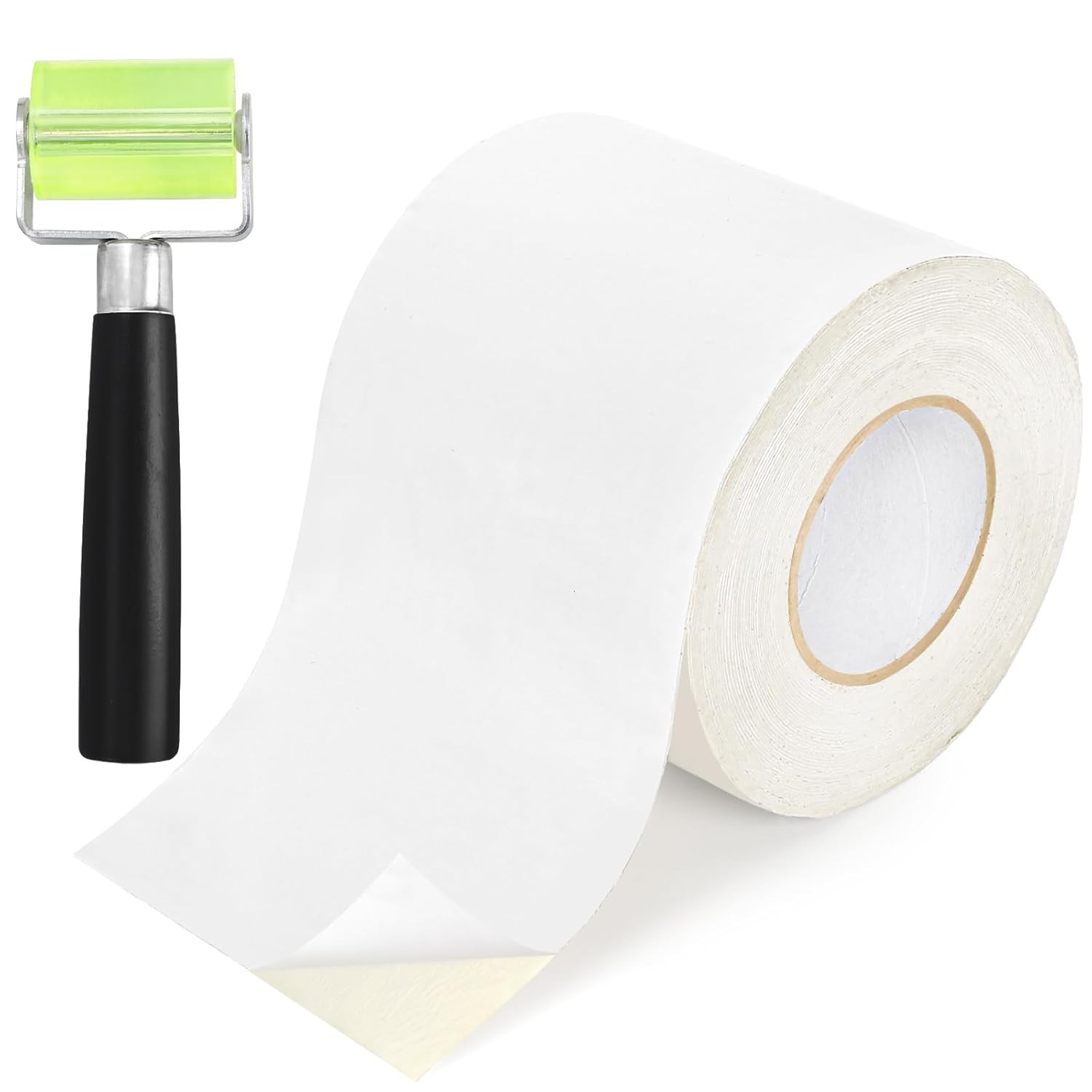 6 Inch x 50 Feet RV Roof Tape with Roller White Waterproof Butyl Sealant