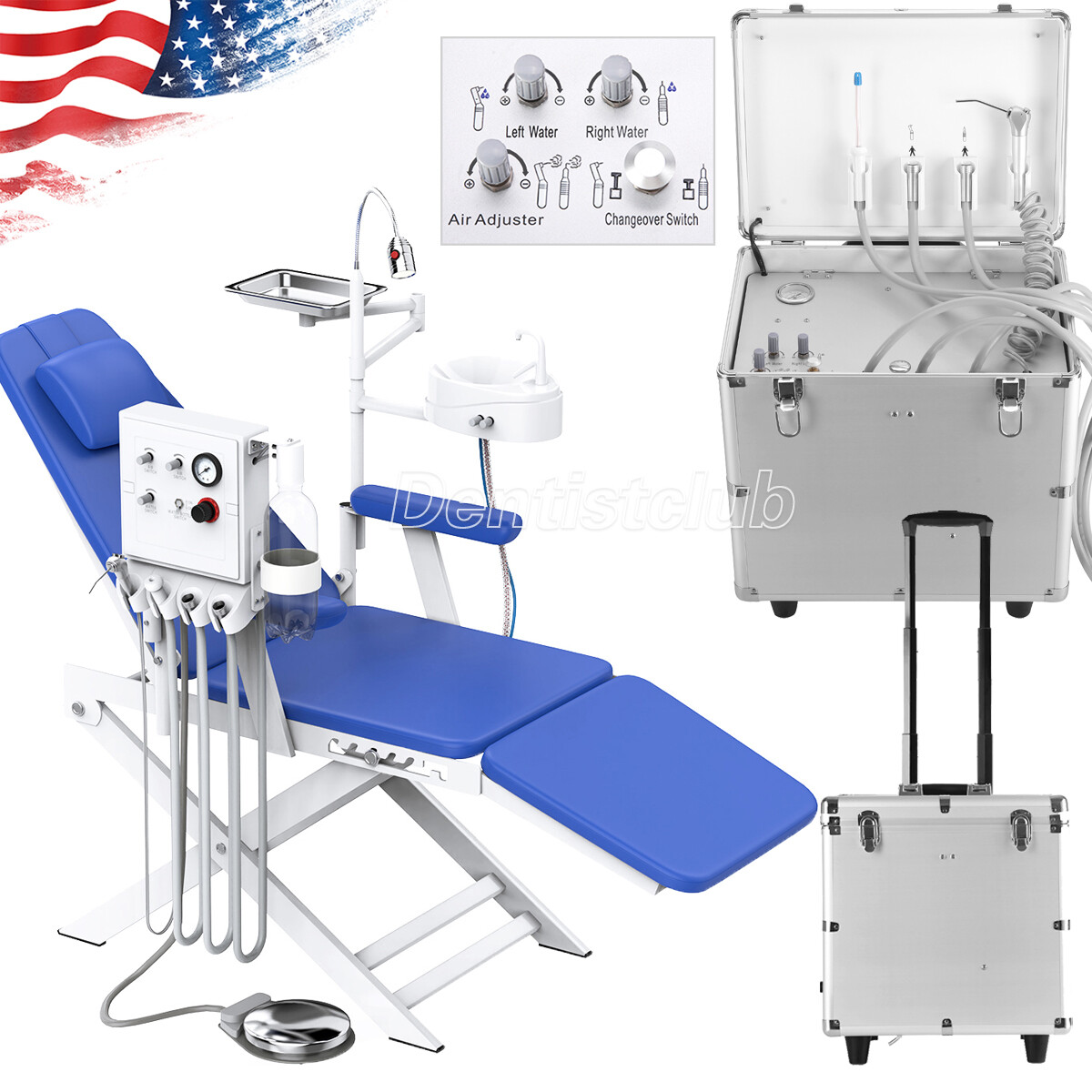 Portable Dental Travel Case Unit Air Compressor unidad dental portatil /Chair