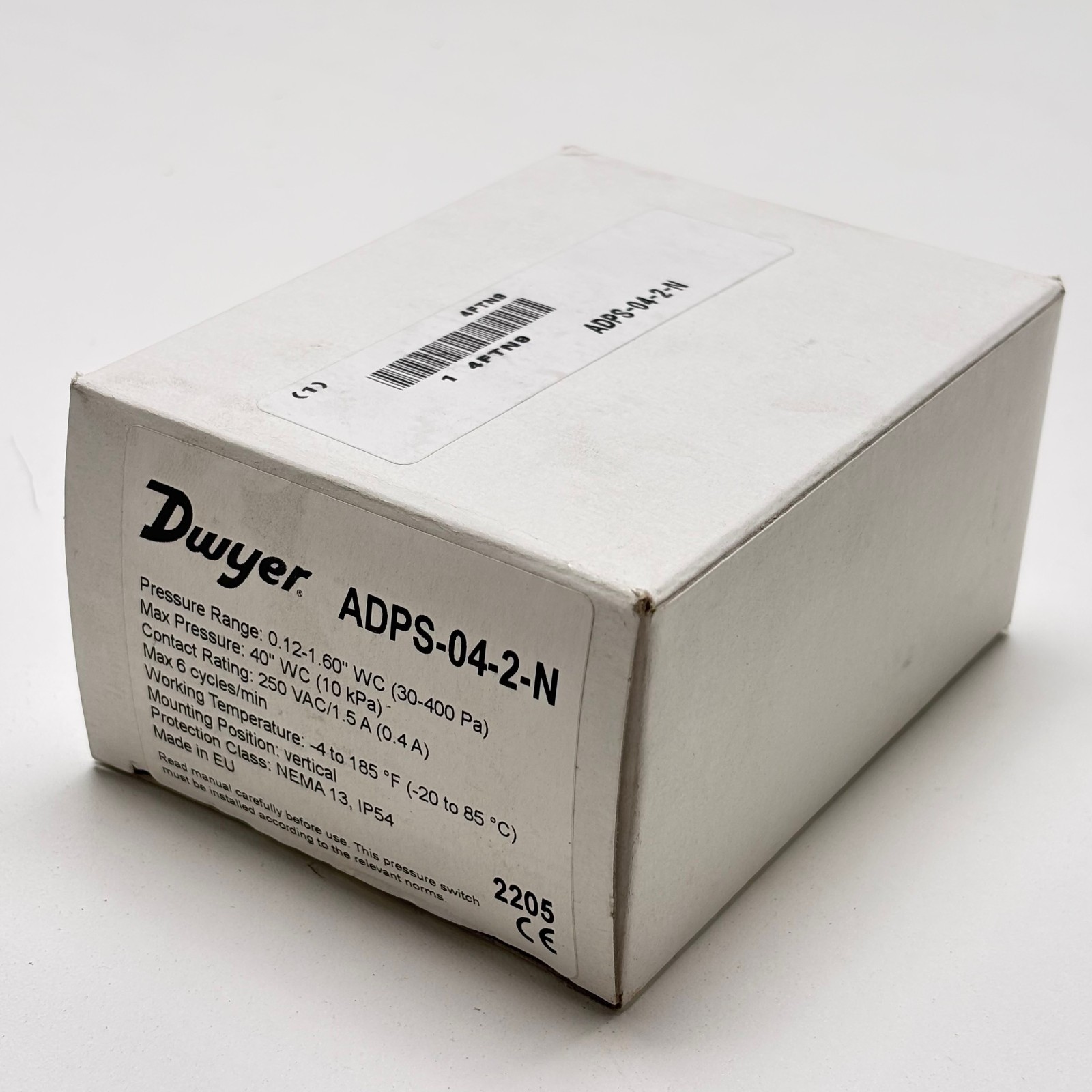 DWYER ADPS-04-2-N / ADPS042N (NEW IN BOX) Differential Pressure Switch