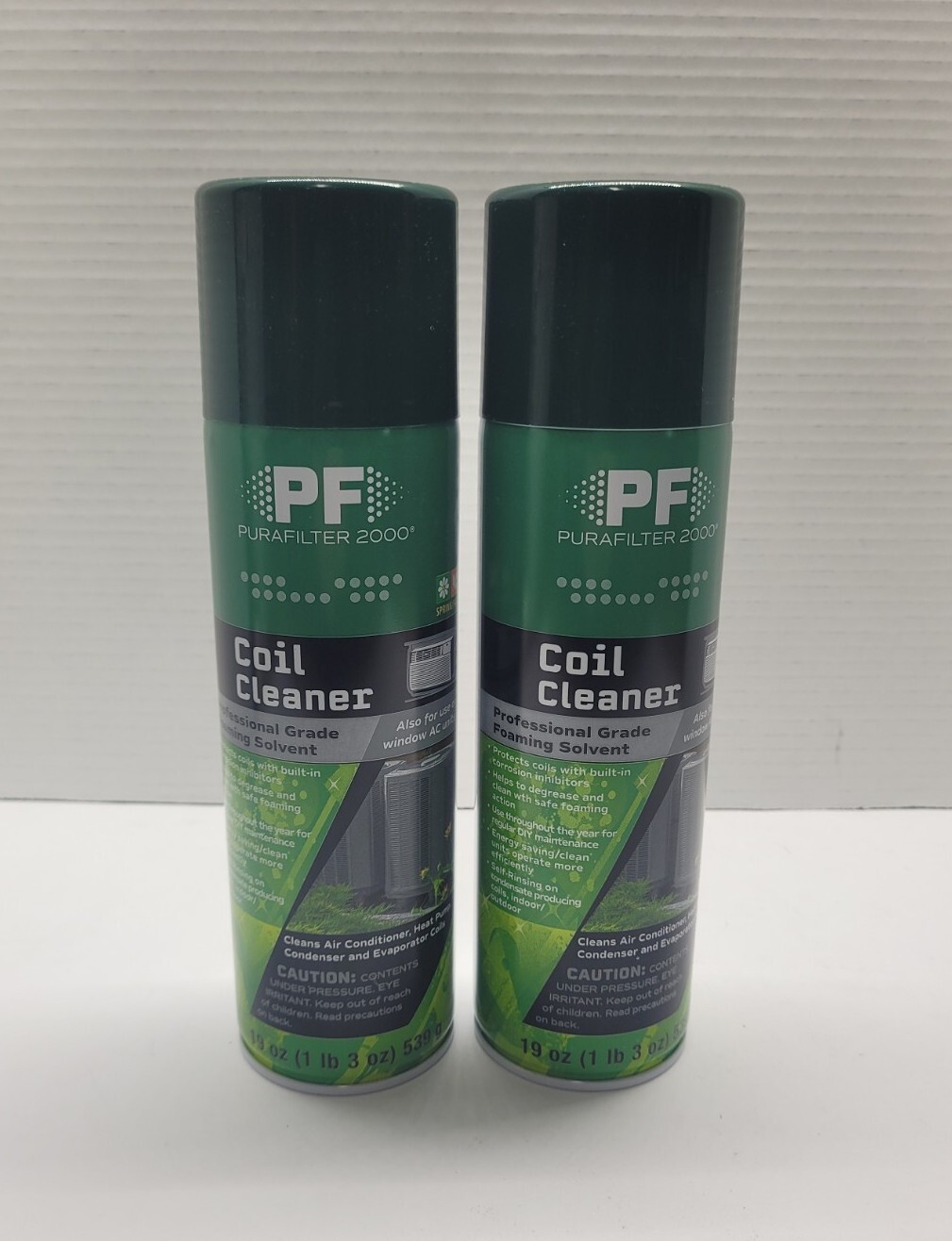 PuraFilter 2000 Coil Cleaner 19 Oz / 1lb 3oz Per Bottle (2 PACK) – New Sealed