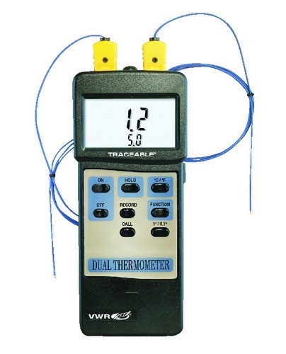 NEW VWR TRACEABLE 4137 Double Thermometer 23226-656 – Laboratory