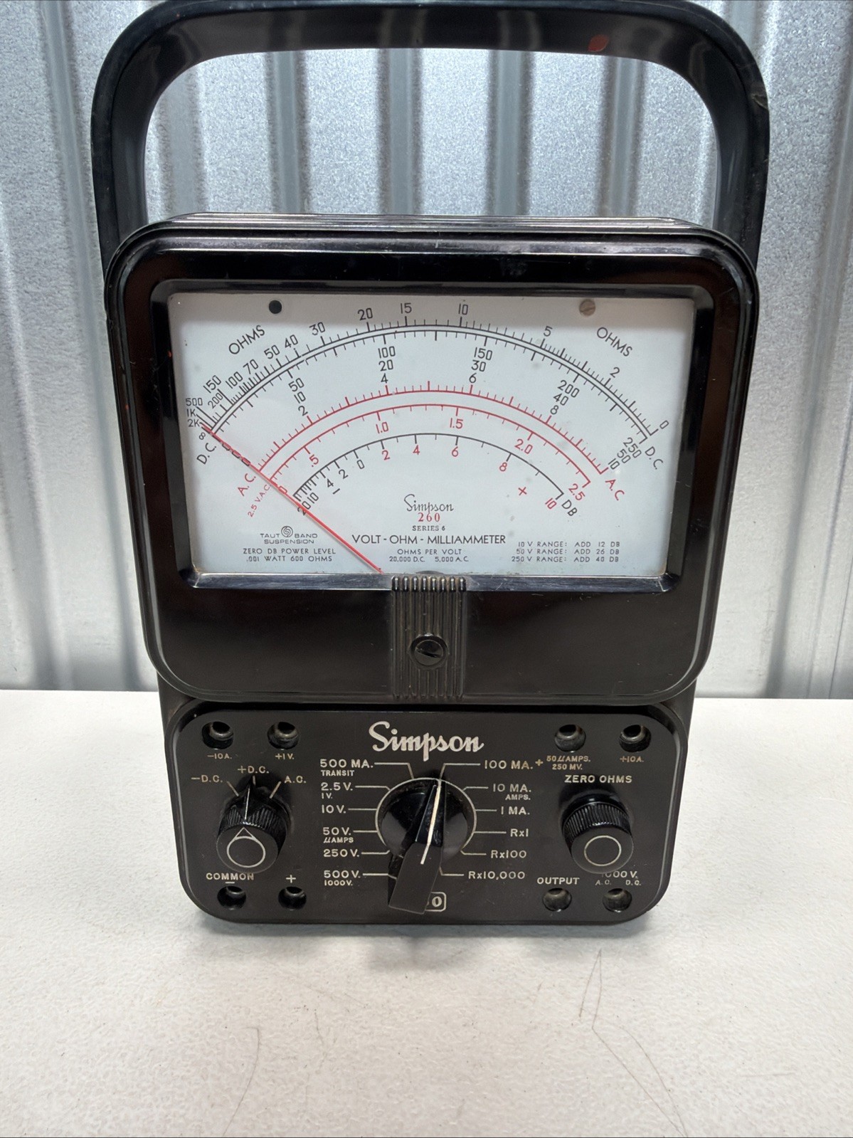 Simpson Vintage Model 260 Series 6 Multimeter Industrial Tester – Works!