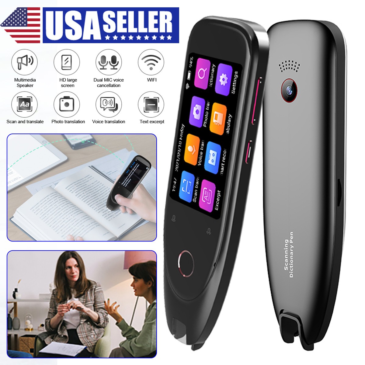 Quad Core Language Scanning Pen Offline Dictionary Noise Reduction Recording