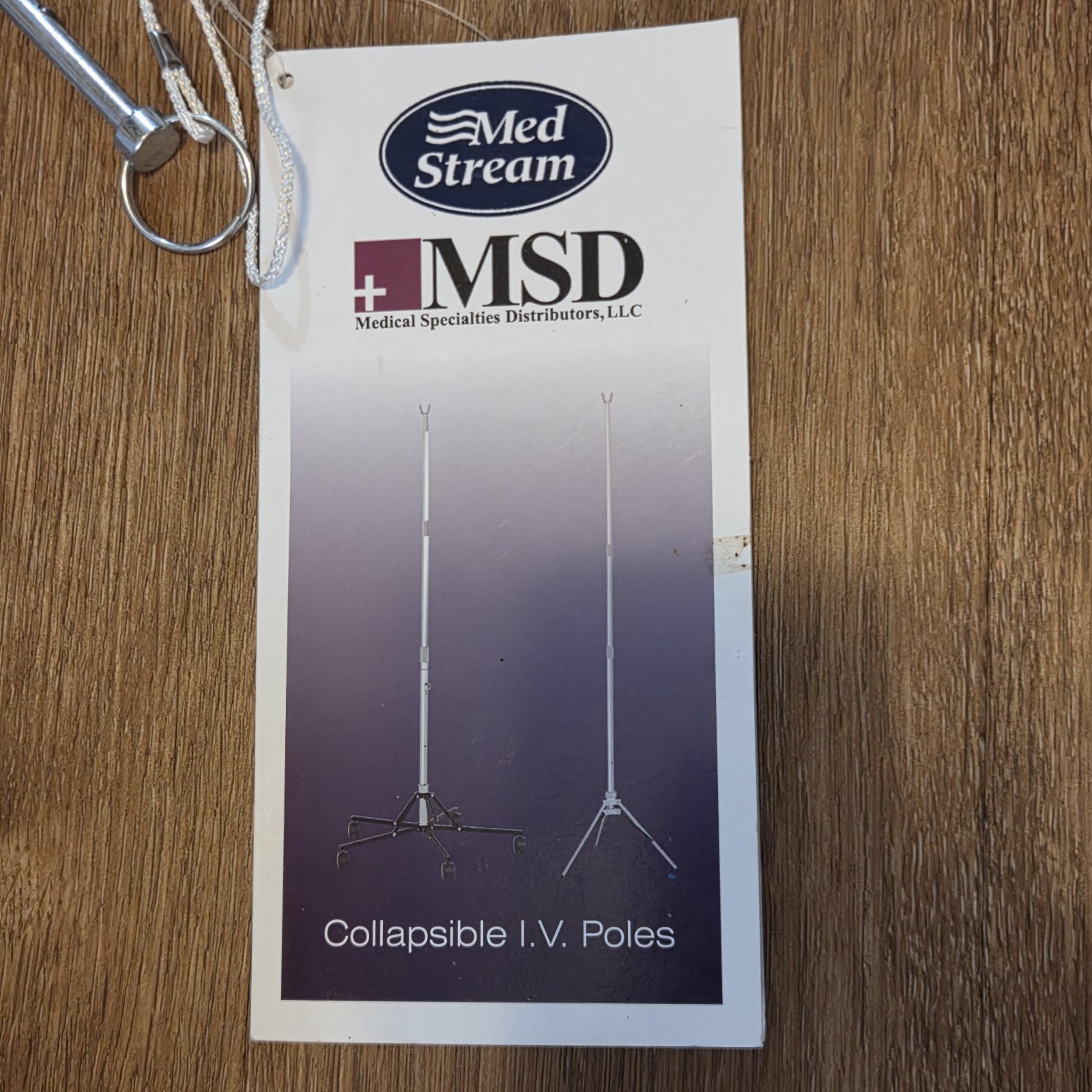 MSD Med Stream Aluminum Collapsible IV Pole Floor Wheels Stand