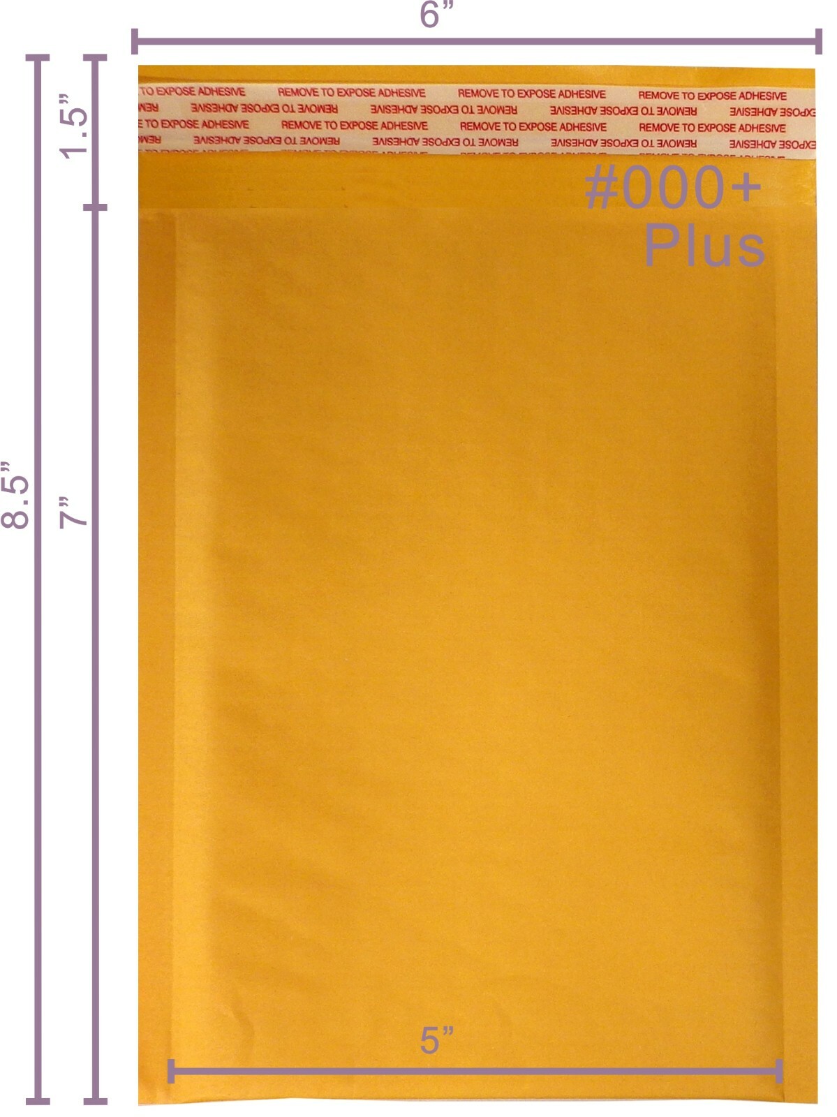 SuperPackage® 500 #000+XL 5 X 7 Kraft Bubble Mailers Padded Envelopes