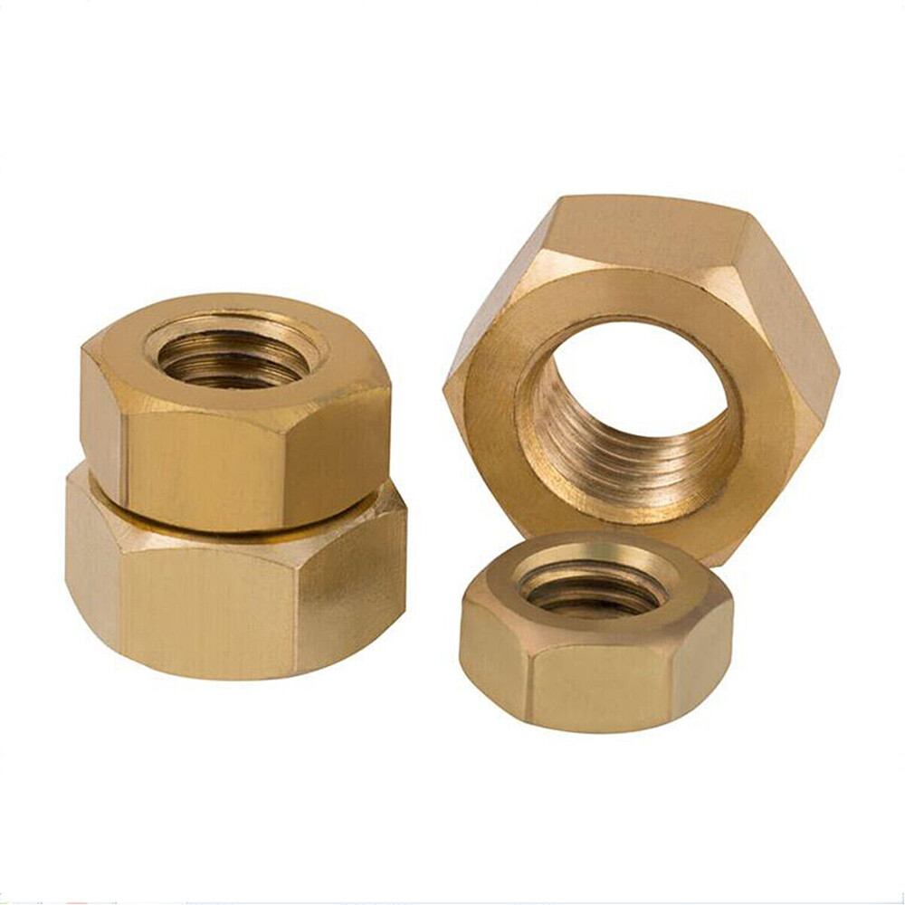 Solid Brass Hexagon Full Nuts For Bolts & Screws M1.4 M1.6 M2 M2.5 M3 M4 M5 M6M8