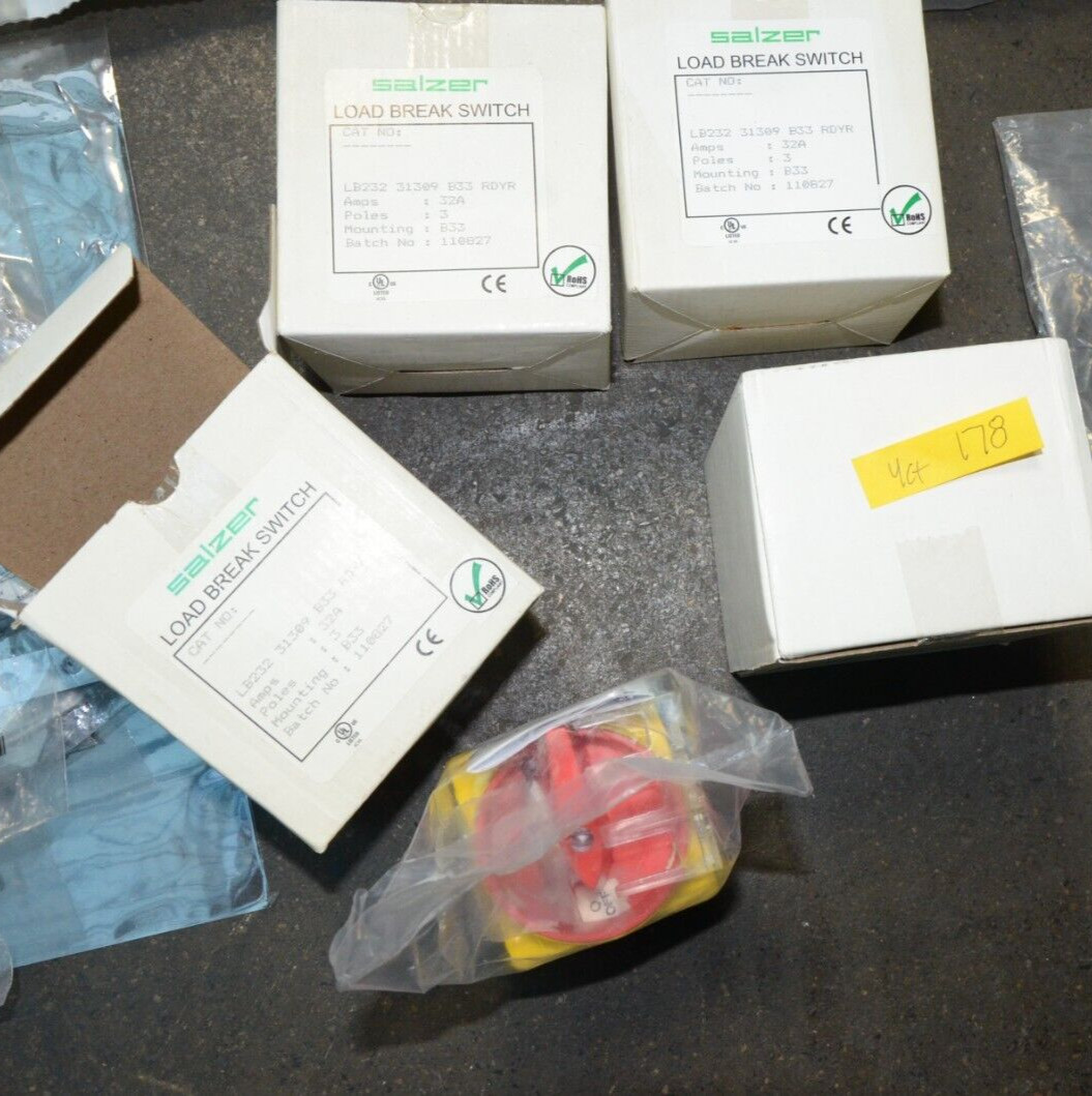 Salzer LB232 31309 32 Amp 3 Phase Load Break Switch New Open Box